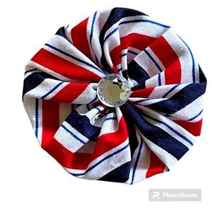 July 4th fabric flowers. Set of 6